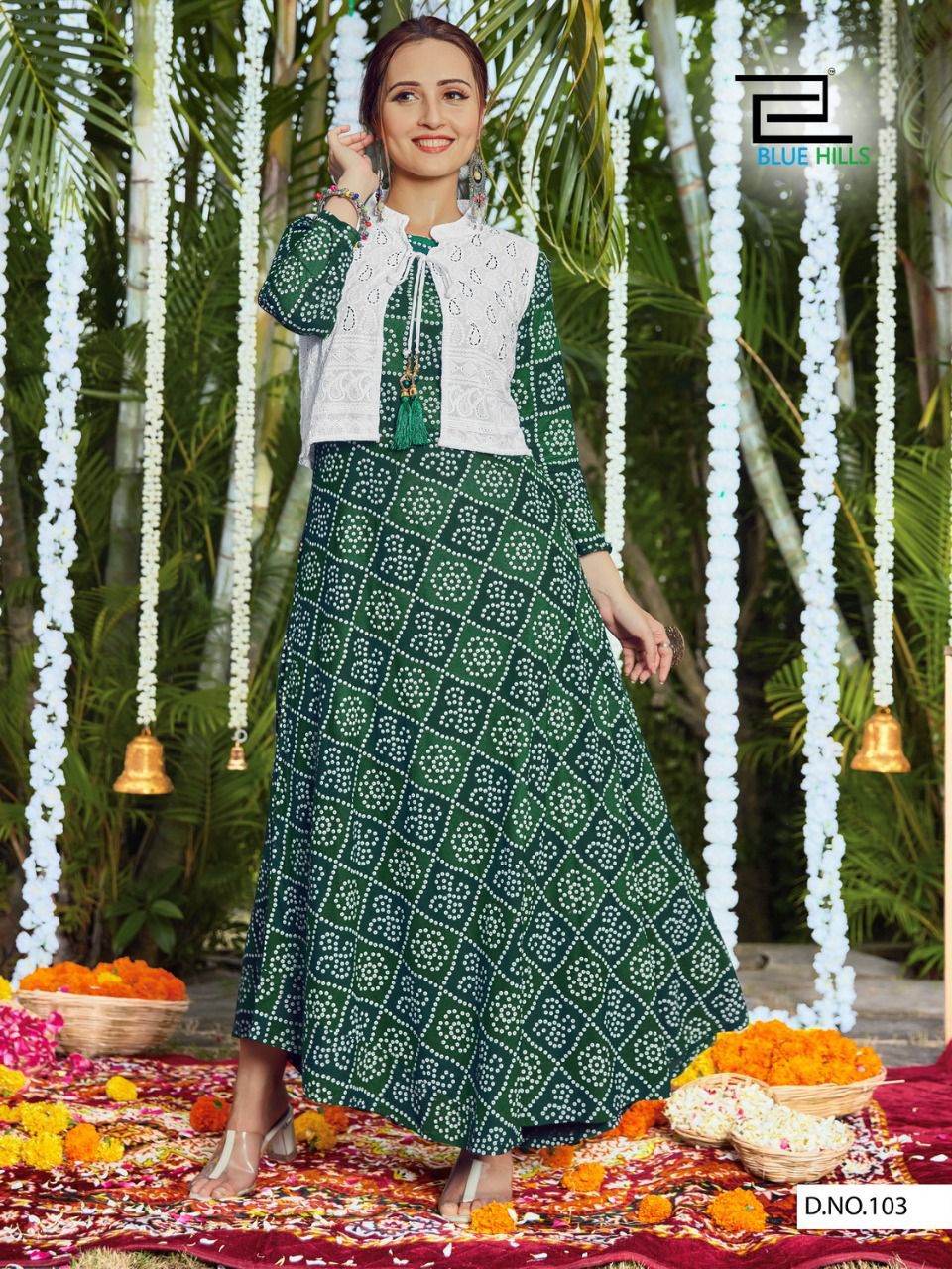 Blue Hills Stopwatch Latest Ethnic Wear Rayon Anarkali Kurti With Koti Collection